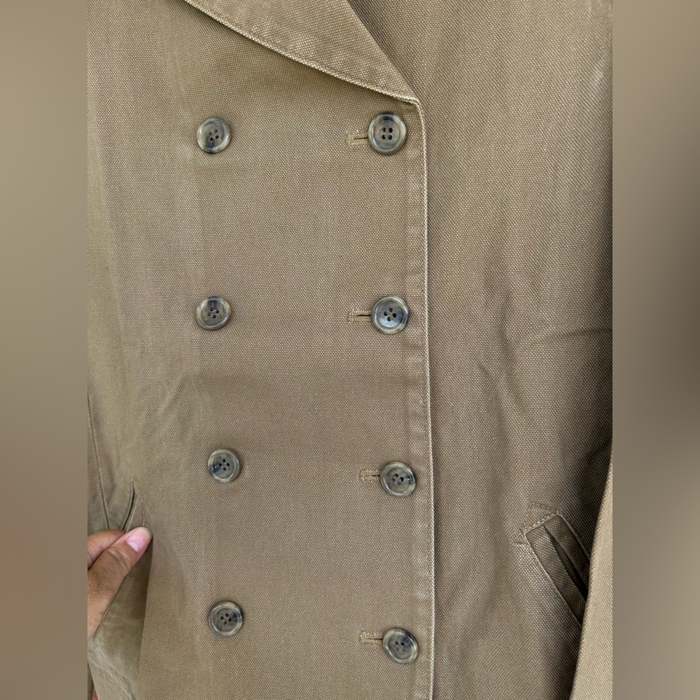Khaki Color blazer coat. Used. Size S - Picture 9 of 13